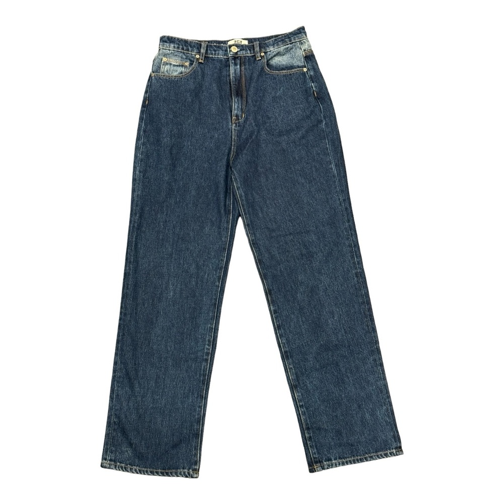 ZGY Denim Size 29 Denim High Rise Relaxed Tapper Jeans Meet My Mum 2 Tone Blue